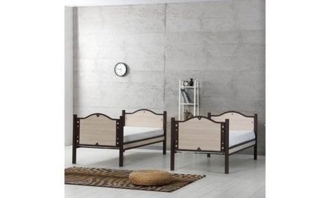 Sedef Metal Ahşap Tek Kişilik Ranza 90*200 cm