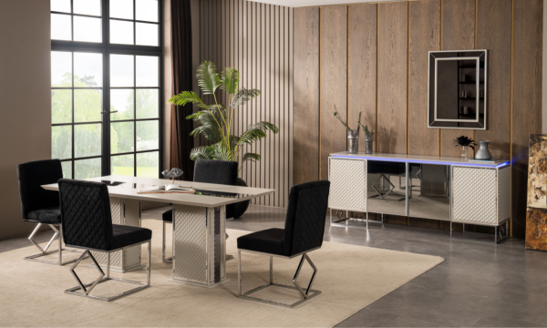 Pradax Yemek Odası Takımı(Gümüş)