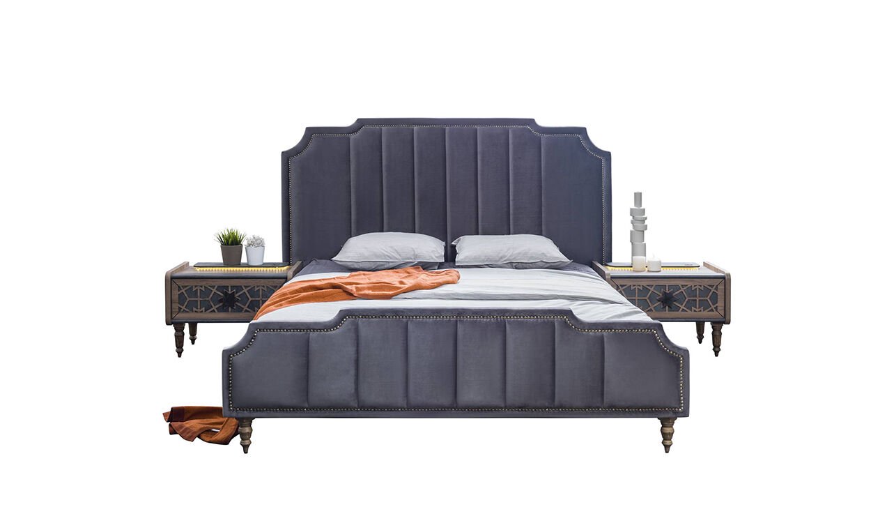 Hünkar 180*200 cm Başlıklı Bazalı Karyola