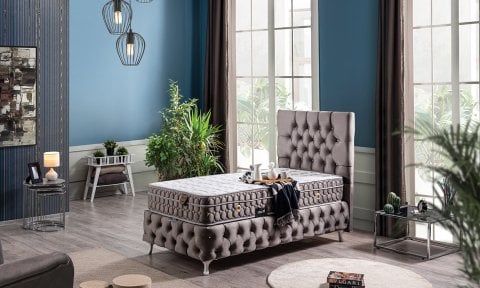 Cappy 100*200 cm Tek Kişilik Başlıklı Baza Seti