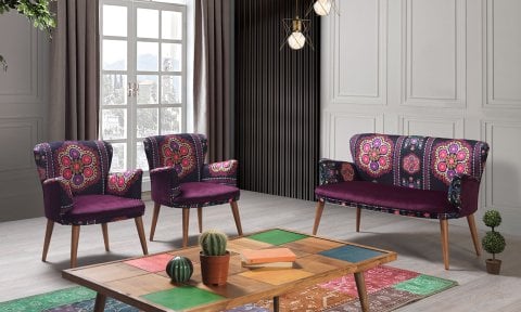 Rio 2+1+1 Çay Seti (Balkon, Salon, Cafe, Ofis)