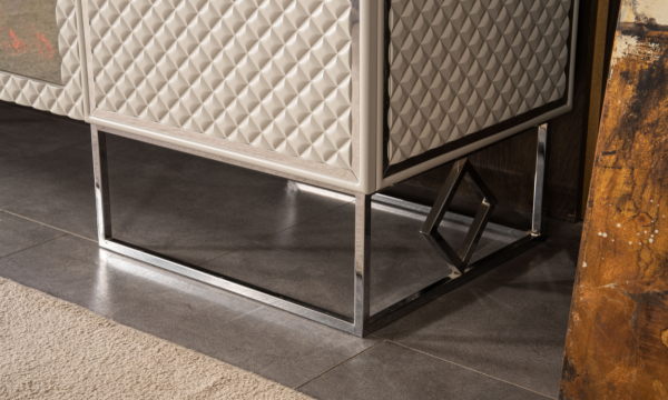 Pradax Şömineli TV Ünitesi(Gümüş)