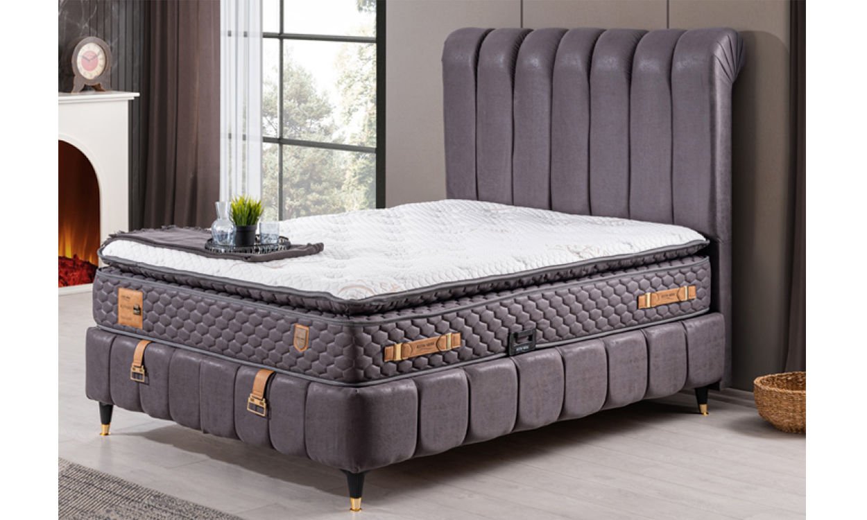 Kuvars 90*200 cm Tek Kişilik Başlıklı Baza Seti