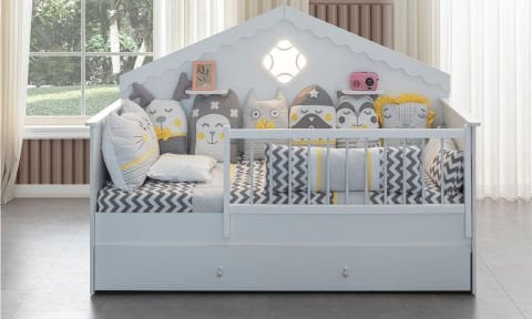 Royal Çocuk Odası Takımı (3 Kapılı Dolap *90x190 Montessori* Şifonyer)