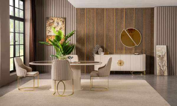 Luccix Yemek Masası(Gold)