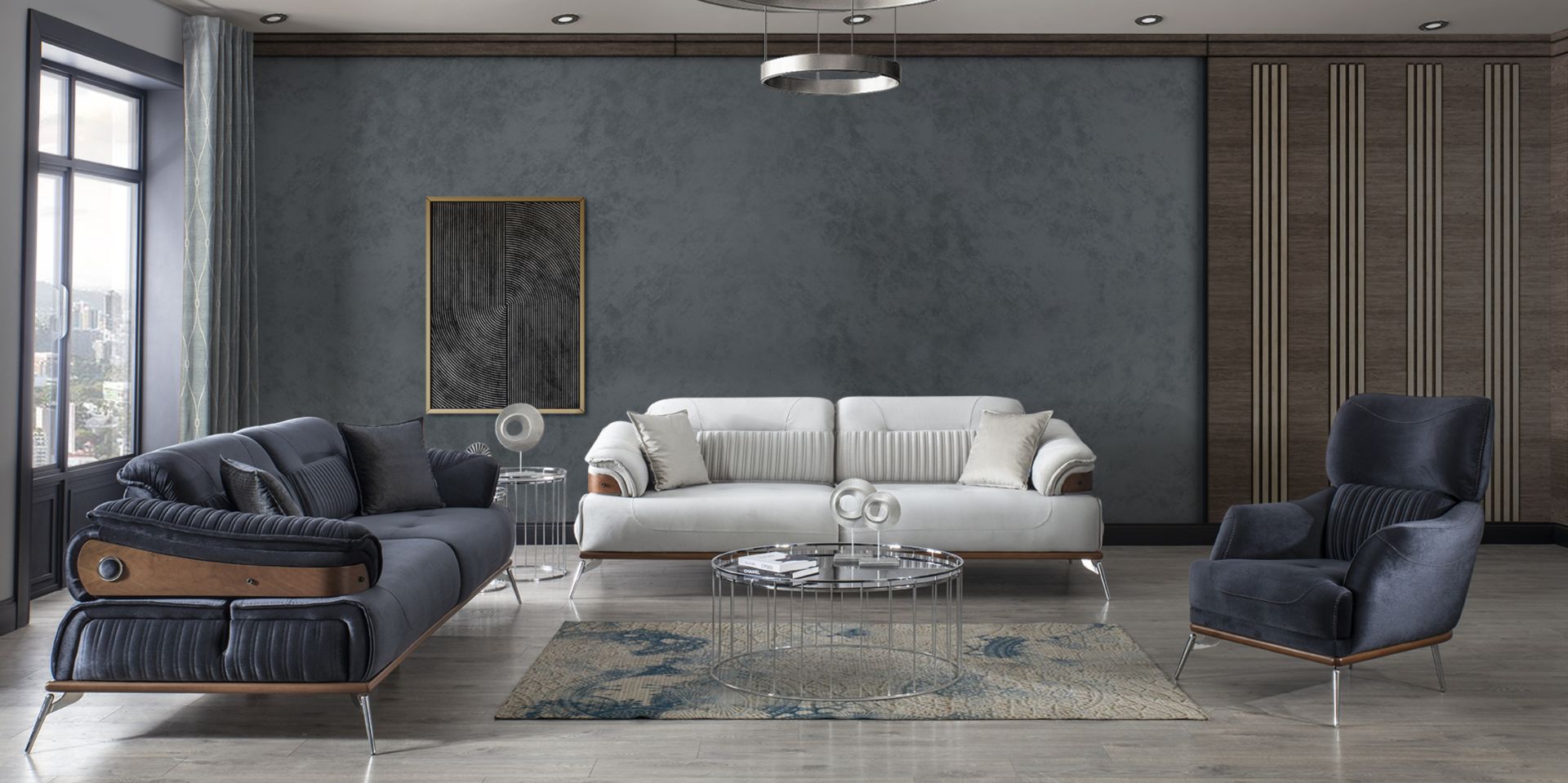 Milas Koltuk Takımı (Lacivert)