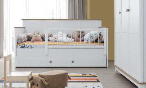 Lora Çocuk Odası Takımı (3 Kapılı Dolap *90x190 Montessori* Şifonyer)