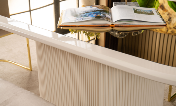 Luccix Yemek Masası ve 6 Sandalye(Gold)