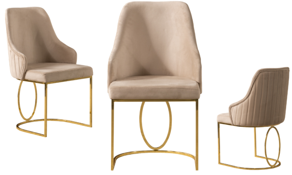 Luccix Yemek Masası ve 6 Sandalye(Gold)