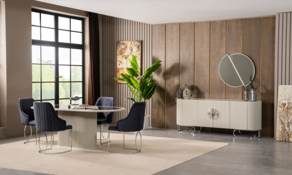 Luccix Yemek Odası Takımı(Gümüş)