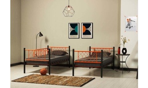 Poligon Metal Ferforje Tek Kişilik Ranza 90*190 cm