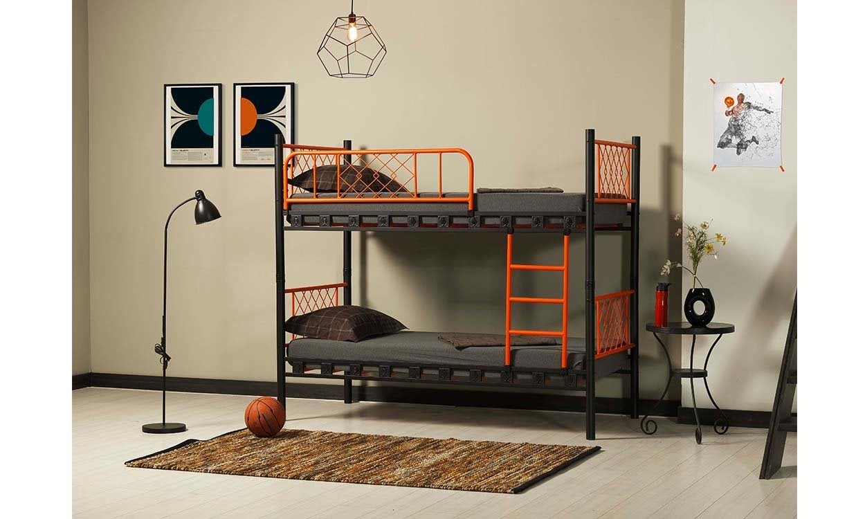 Poligon Metal Ferforje Tek Kişilik Ranza 90*190 cm