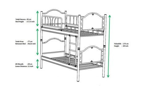 Mercan Baby Metal Ferforje Ranza 80*160 cm(Pembe)