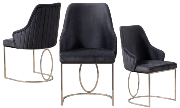 Luccix Yemek Masası ve 6 Sandalye(Gümüş)