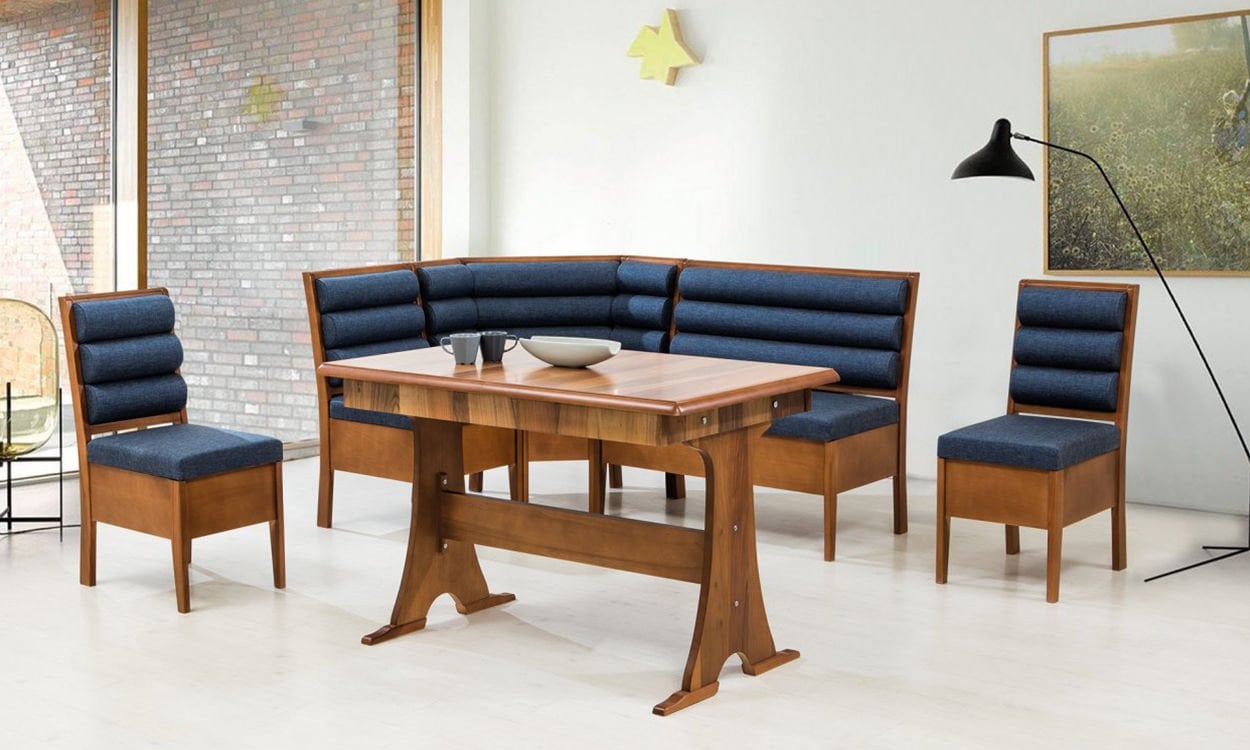 Bombeli Ekbank+Konfor Masa(Ceviz)