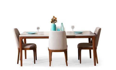 İnci Yemek Masası ve 6 Sandalye