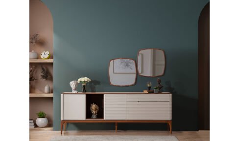 İnci Ceviz-Krem Yemek Odası Takımı