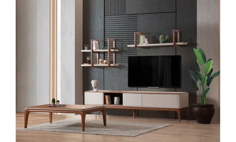 İnci Ceviz-Krem Tv Ünitesi