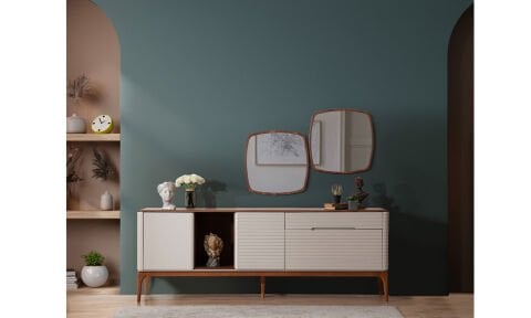 İnci Ceviz-Krem Yemek Odası Konsol