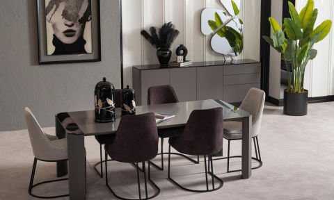 Prag Yemek Odası(Masa ve 6 Sandalye)