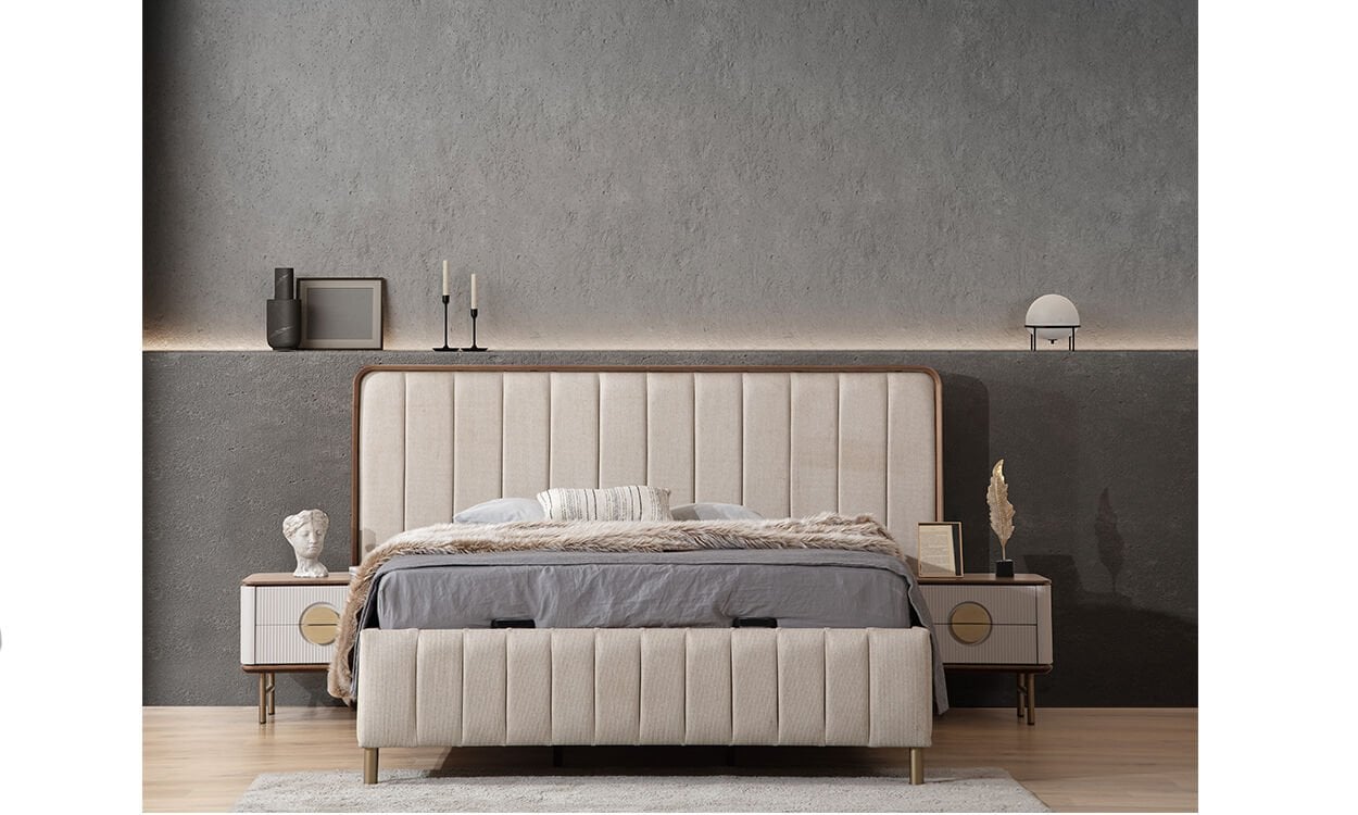 Viola Yatak Odası 160*200 cm Başlıklı Bazalı  Karyola