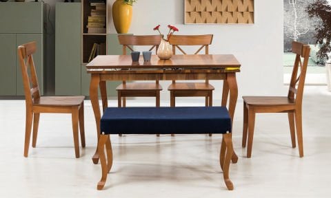 Lükens  Masa 80*120 (+45 Açılır)Ceviz