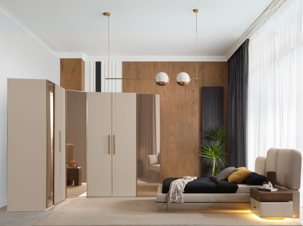 Valencia Köşe Dolaplı Yatak Odası ( reflekte kapak )