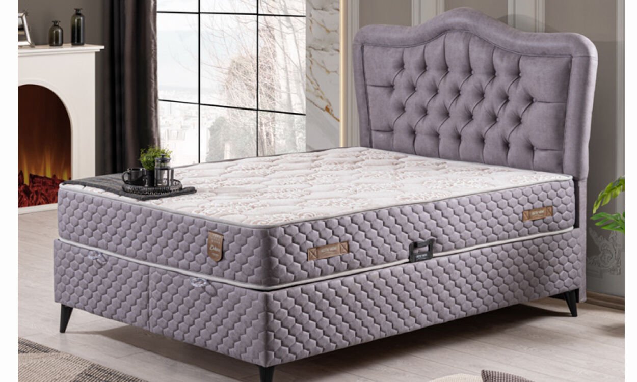 Camelli 90*200 cm Tek Kişilik Başlıklı Baza Seti