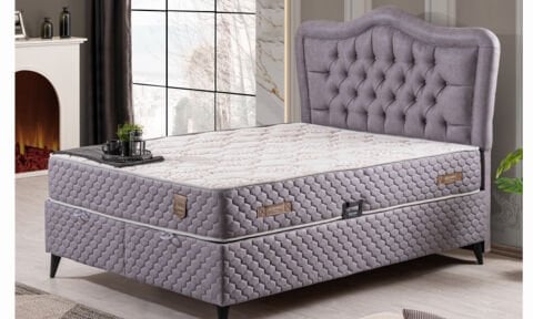 Camelli 90*200 cm Tek Kişilik Başlıklı Baza Seti