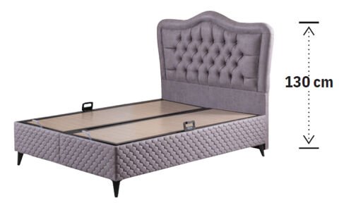 Camelli 160*200 cm Çift Kişilik Başlıklı Baza Seti