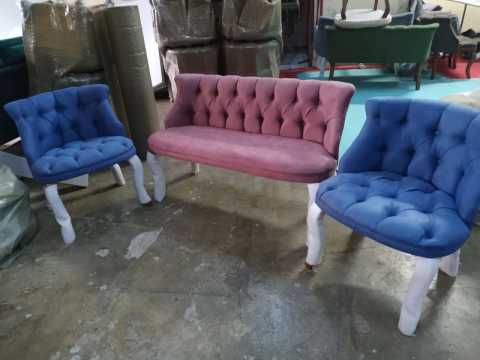 Tual Çay Seti İkili Koltuk Salon, Balkon Cafe Ofis Koltuğu