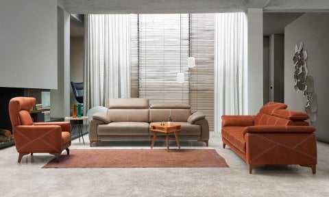 Oscar Modern Koltuk Takımı (Kahve)