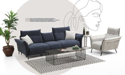 Mozart Modern Koltuk Takımı(3+3+1+1)(Ses Sistemi+Soğutucu)