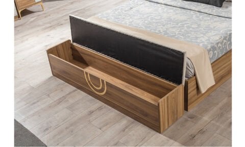 Safir Ceviz Bazalı Yatak Odası Takımı