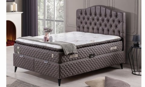 Zümrüt 100*200 cm Tek Kişilik Başlıklı Baza Seti