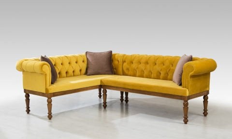 Chester Ekbank Bütün Köşe+Yastıklar(Ceviz)