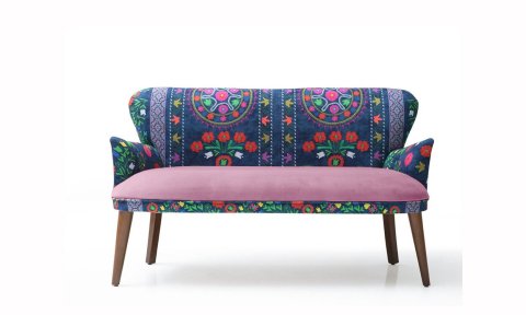 Etnik Desen Mor 2+1+1 Çay Seti (Balkon, Salon, Ofis, Cafe)