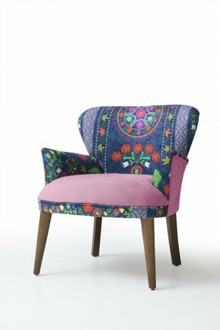 Etnik Desen Mor 2+1+1 Çay Seti (Balkon, Salon, Ofis, Cafe)