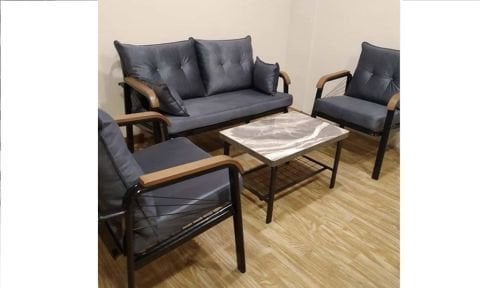 Quantum 2+1+1+Sehpa Bahçe Mobilyası (Salon, Balkon, Cafe Ofis)