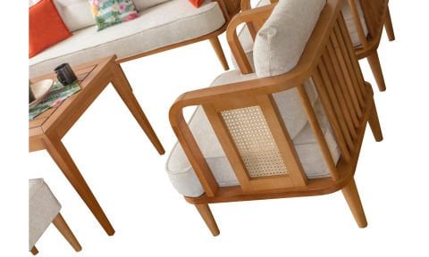 Flora Bahçe Mobilyası (Salon, Balkon, Cafe, Ofis) 3+2+1+Masa+ 2 Puf