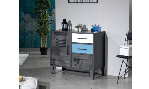 Maxi Genç Odası Şifonyer (Siyah)