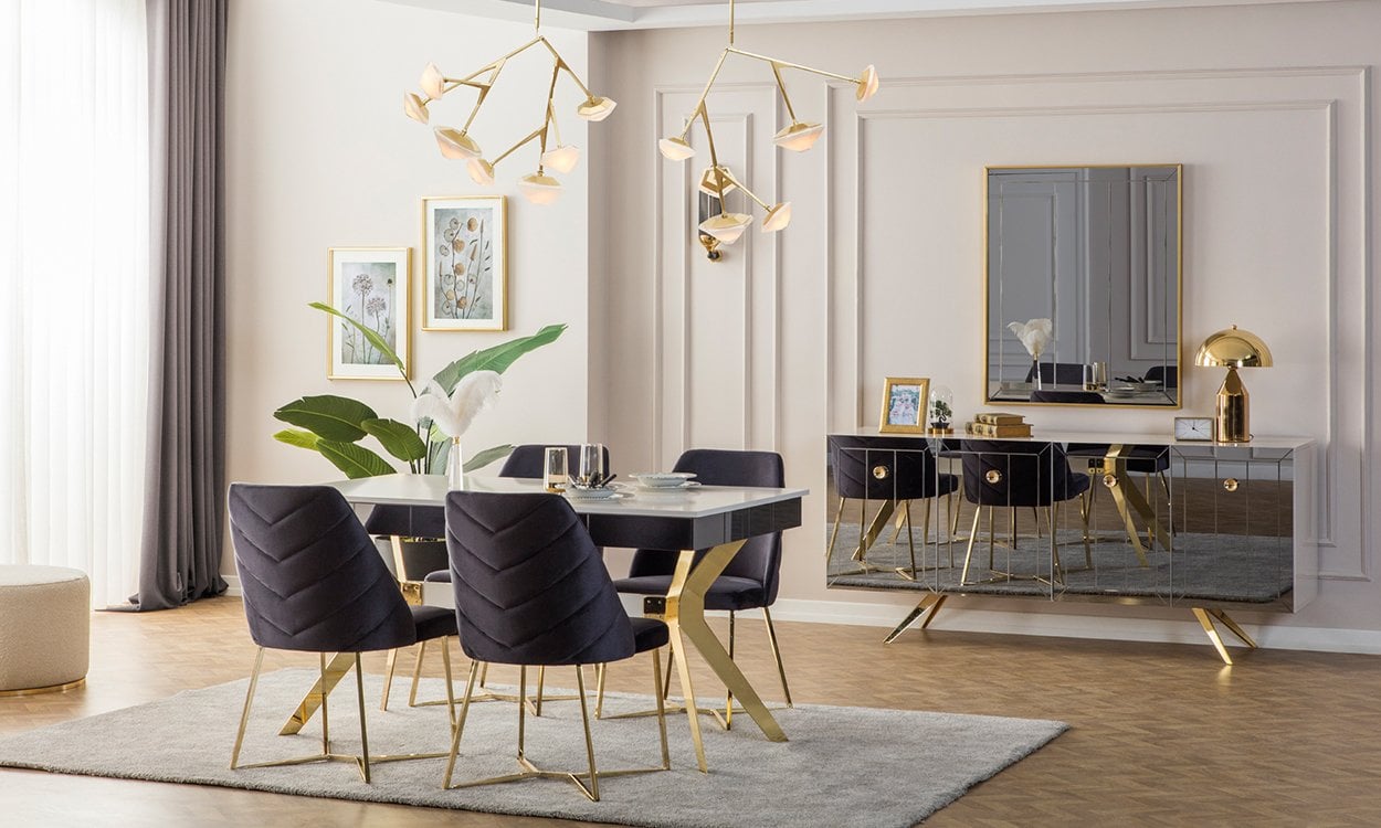 Lexus Yemek Odası Takımı (Beyaz)