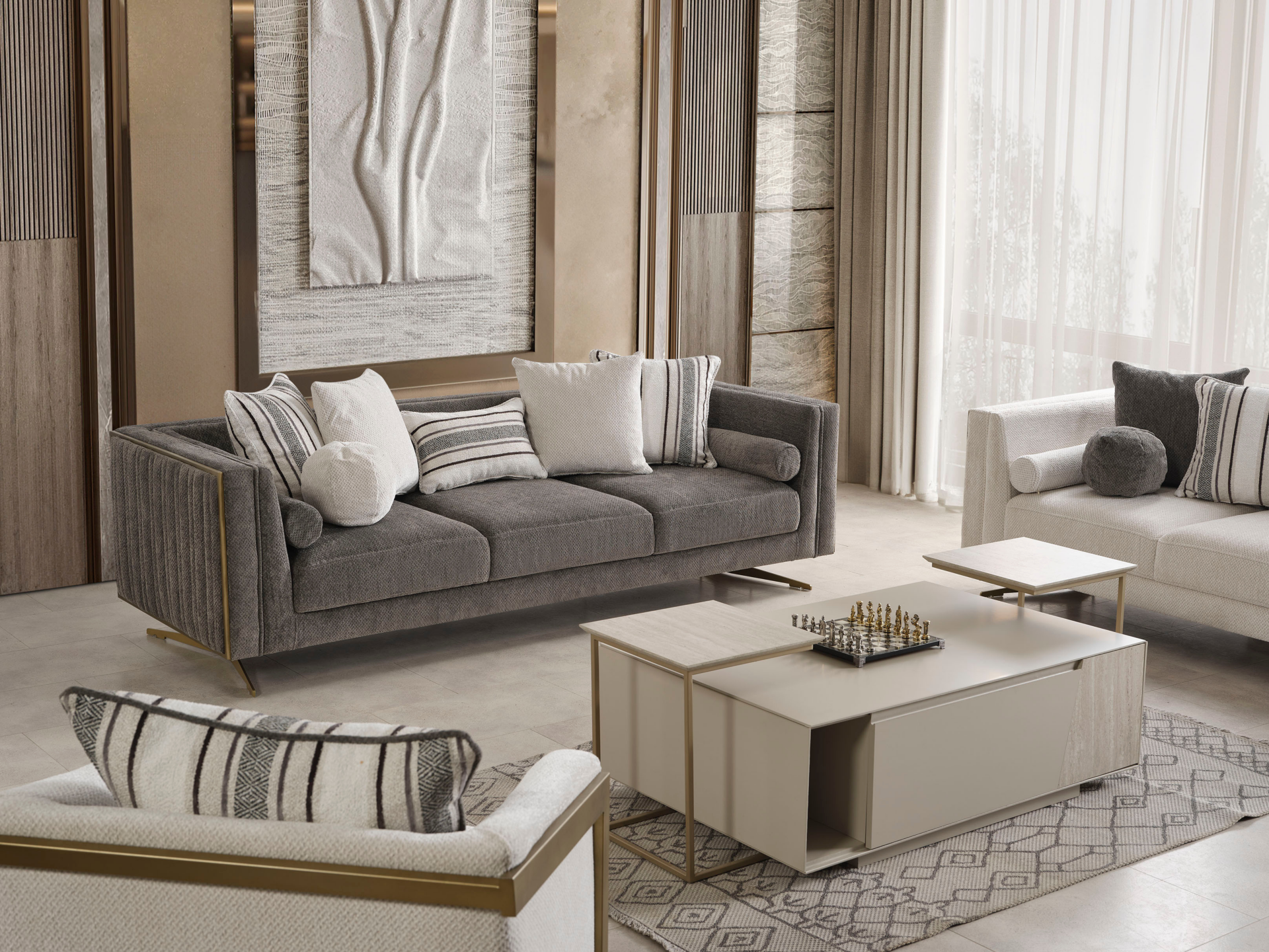 Bella Soft Koltuk Takımı (Üçlü Koltuk)