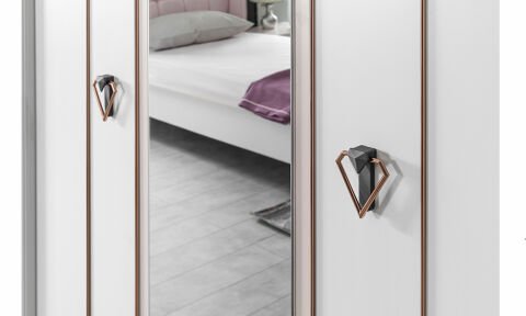 Florya Genç Odası 3 Kapılı Dolap(Pembe)