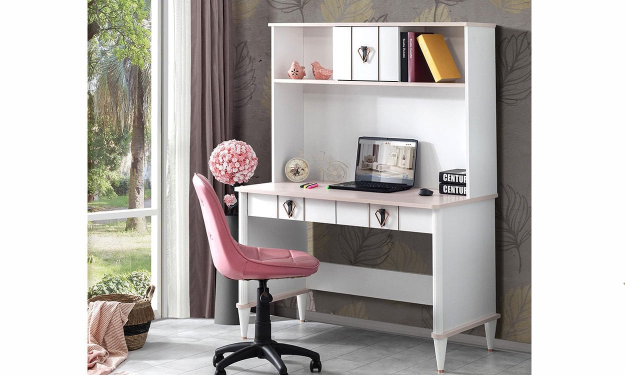 Florya Genç Odası Çalışma Masası(Pembe)