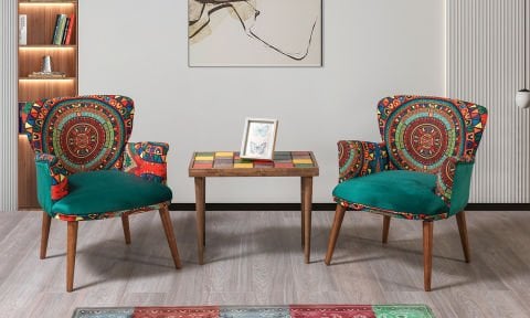 Hermes 2+1+1 Çay Seti Koltuk Takımı (Salon, Balkon, Cafe Ofis)