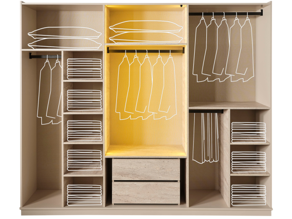 Zara Gold Yatak Odası(Dolap)