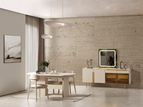 Zara Gold Yemek Odası Takımı