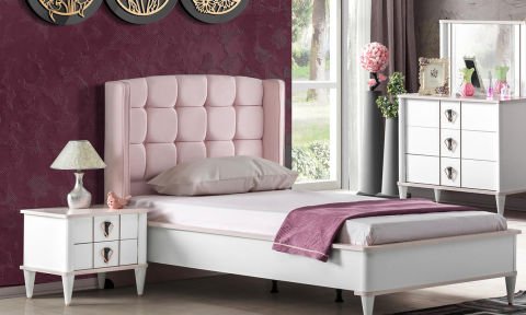 Florya Genç Odası Komodin(Pembe)