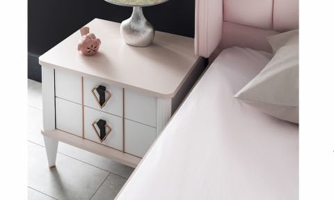 Florya Genç Odası Komodin(Pembe)